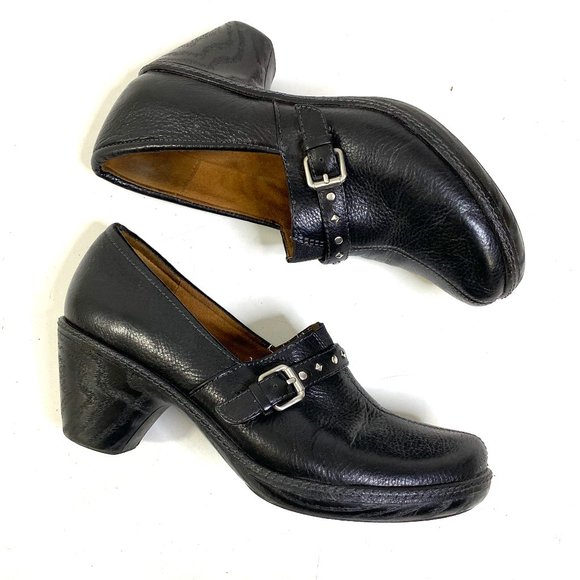 closed in leather shoes